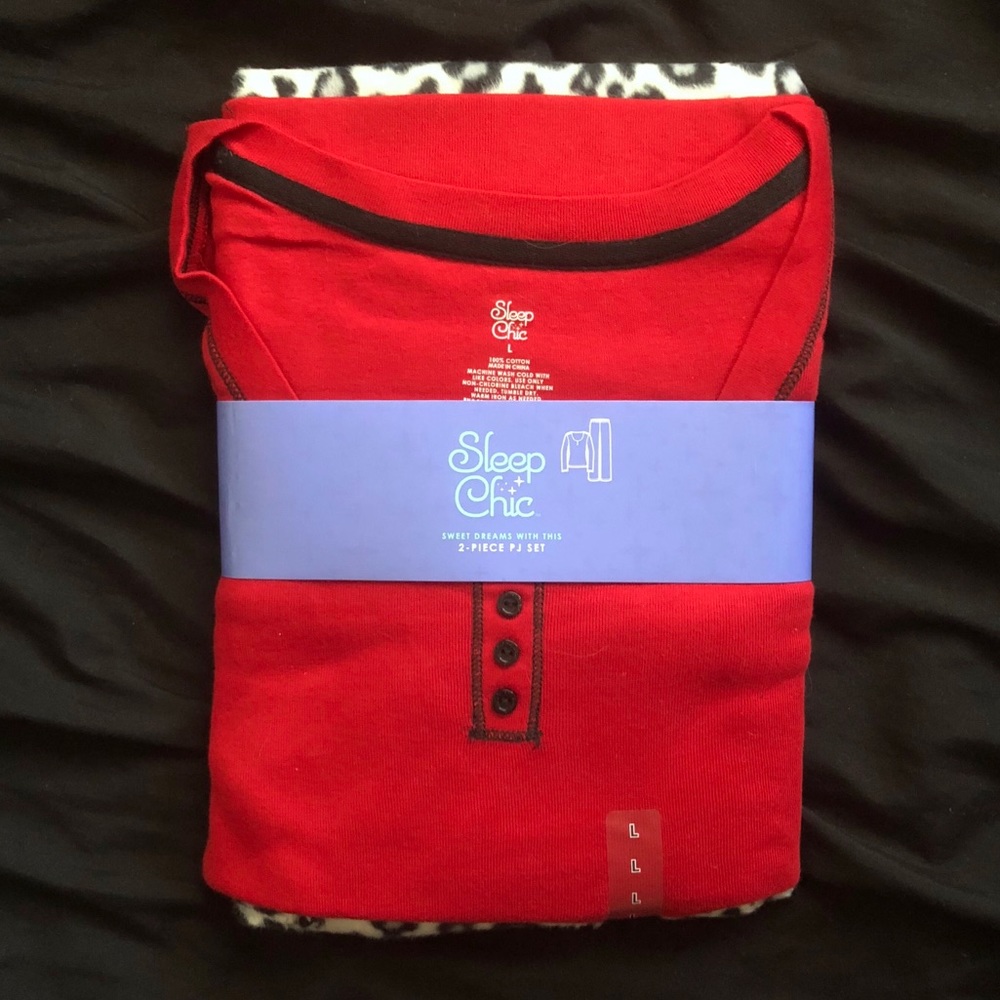 Red Two-Piece Pajama Set